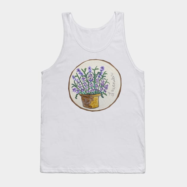 Lavender in Pot Tank Top by DesignsByDebQ